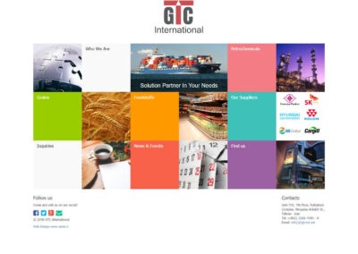 طراحی سایت شرکت GTC International