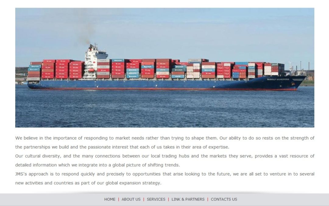 طراحی سایت شرکت JET MARINE SERVICES